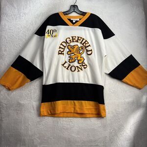 Ridgefield Lions #88 Hockey Jersey Stitched AK Sz Small Used White